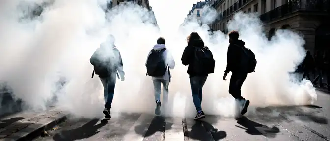 Столкновения с полицией произошли в Сен-Дени во время протестной акции учащихся